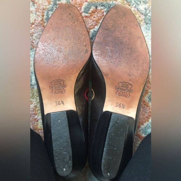 LORENZO BANFI Vintage Brown Leather Flats Circular Colorful Cutouts 36.5 Sz 6 - Picture 6 of 6